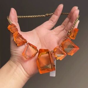 Ann Taylor Amber  Geometric Necklace